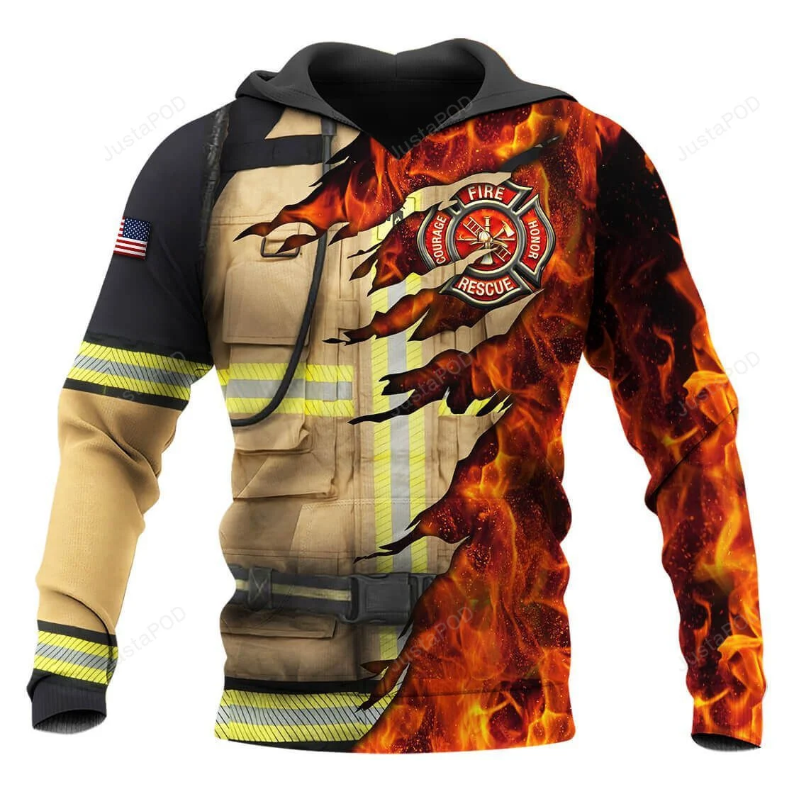 Firefighter 3D All Over Print Hoodie, Zip-up Hoodie HZ0501