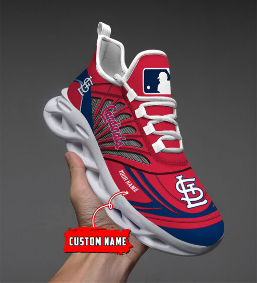 MLB St. Louis Cardinals Custom Name Max Soul Shoes V6 for Men and Women MS0601