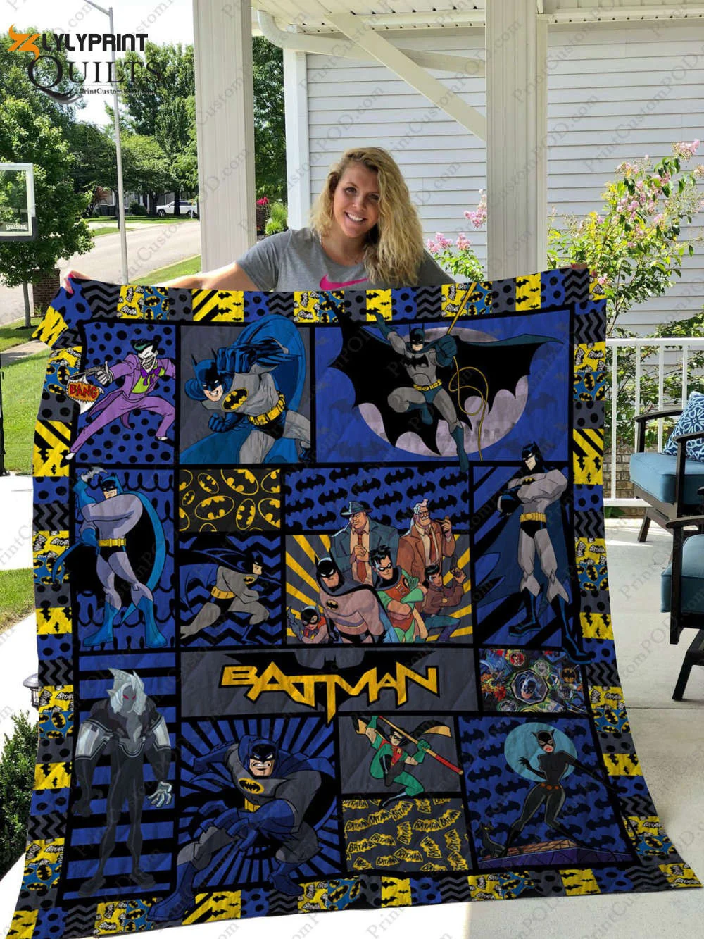 Batman 2 Quilt Blanket For Fans Home Decor Gift , Soft Quilt, King Size, All Season Cozy Quilt QB0901