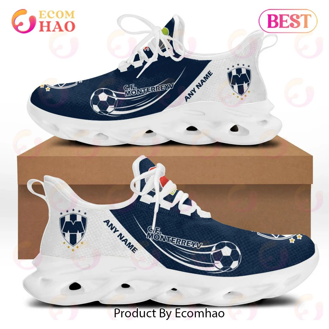 LIGA MX C.F. Monterrey Special Max Soul Shoes Design ST2301  Unisex sneakers MS0601