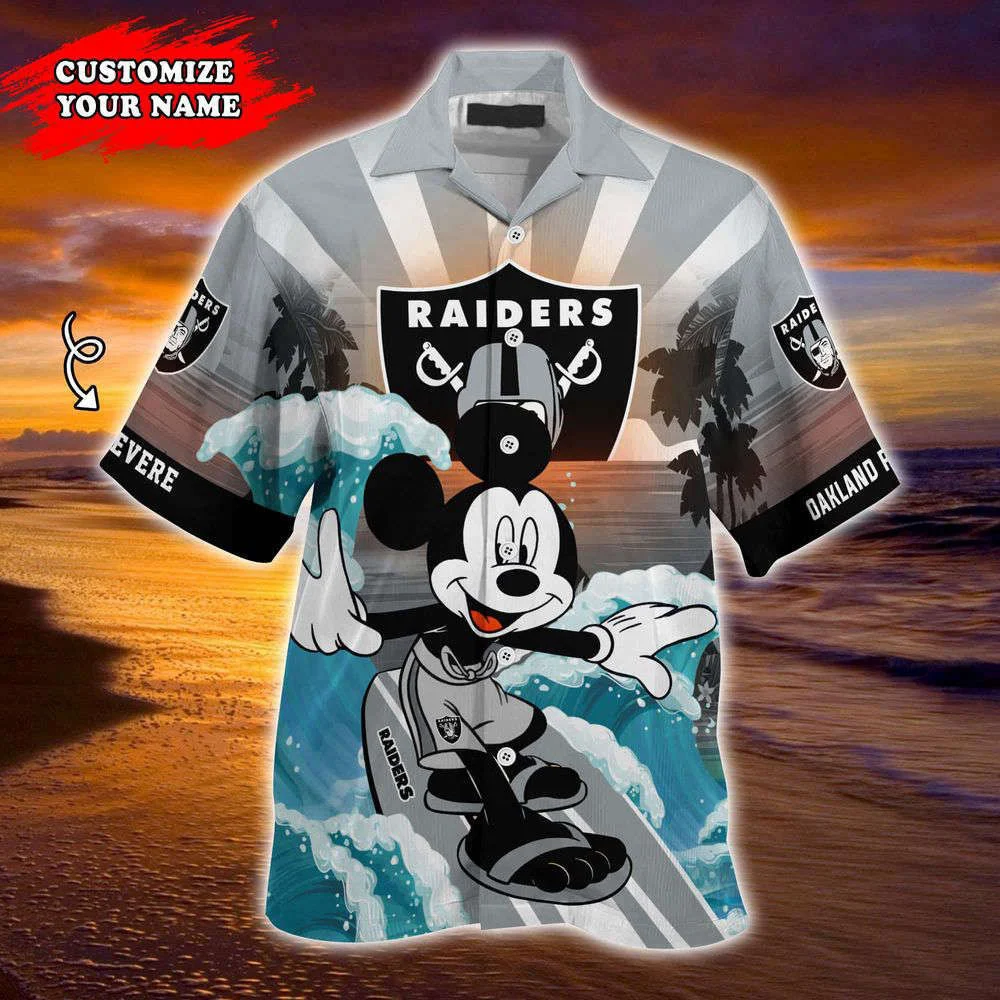 Oakland Raiders NFL-Summer Customized Hawaii Shirt For Sports Fans HW0601