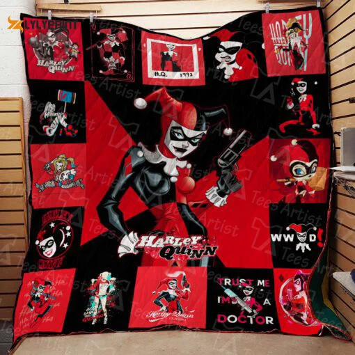 Harley Quinn Quilt Blanket For Fans Home Decor Gift , Soft Quilt, King Size, All Season Cozy Quilt QB0901