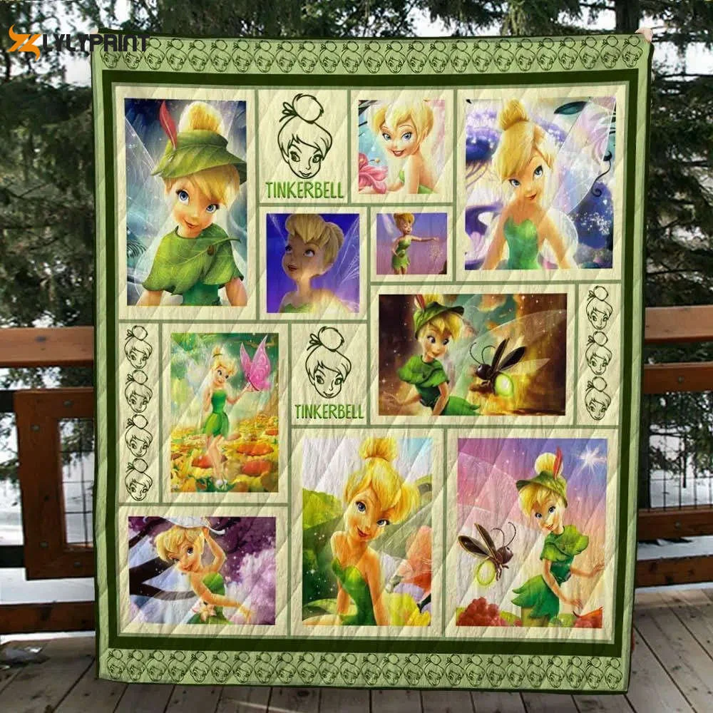 Tinker Bell 4 Quilt Blanket For Fans Home Decor Gift , Soft Quilt, King Size, All Season Cozy Quilt QB0901