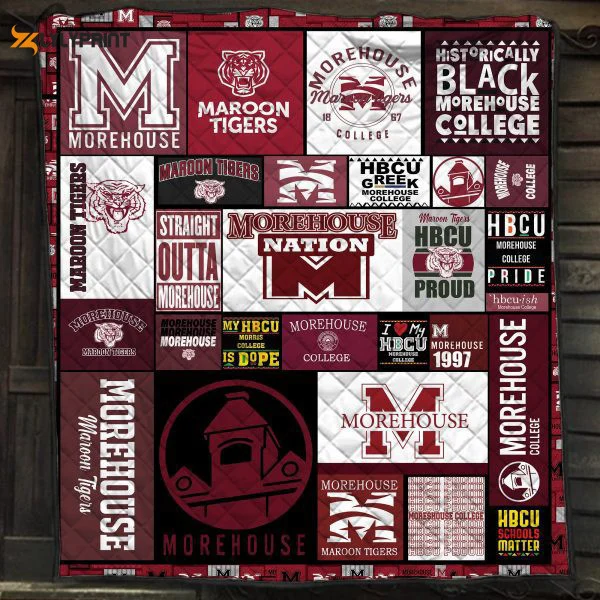 Morehouse College Maroon Tigers 1 Quilt Blanket For Fans Home Decor Gift , Soft Quilt, King Size, All Season Cozy Quilt QB0901