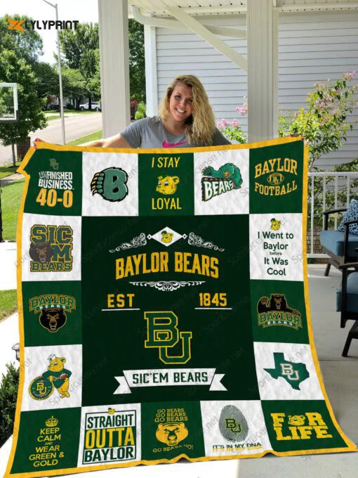 Baylor Bears 4 Quilt Blanket For Fans Home Decor Gift , Soft Quilt, King Size, All Season Cozy Quilt QB0901