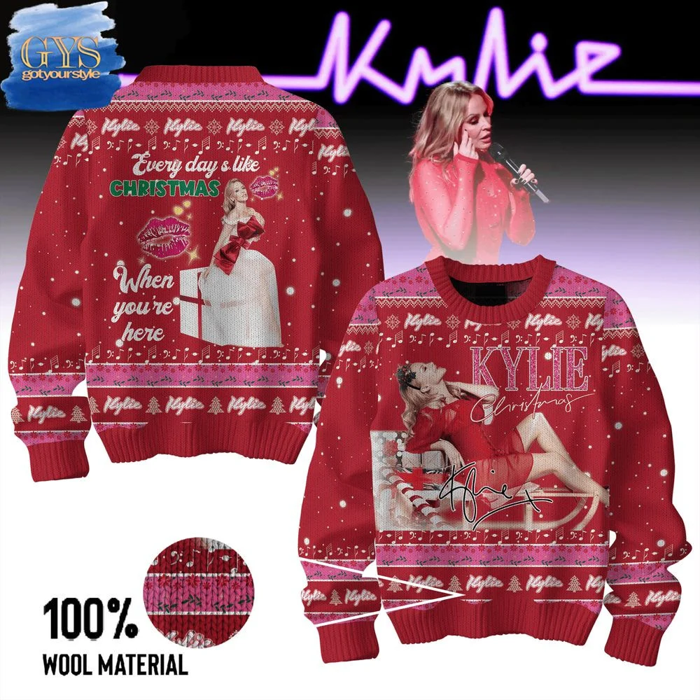 Kylie Minogue Everyday Is Like Christmas Ugly Sweater , Cozy Soft Unisex Pullover SW0601