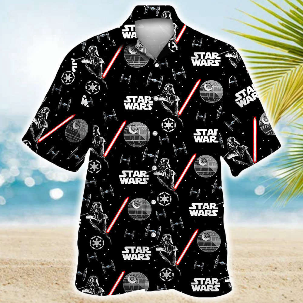 Star Wars Darth Vader With Light Saber Hawaiian Shirt Shorts Summer 2023 Hot HW0601