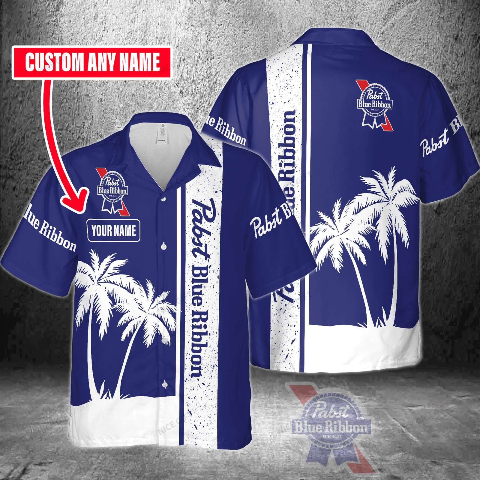 Pabst Blue Ribbon Custom Name Hawaiian Shirt For Men And Women HW0601
