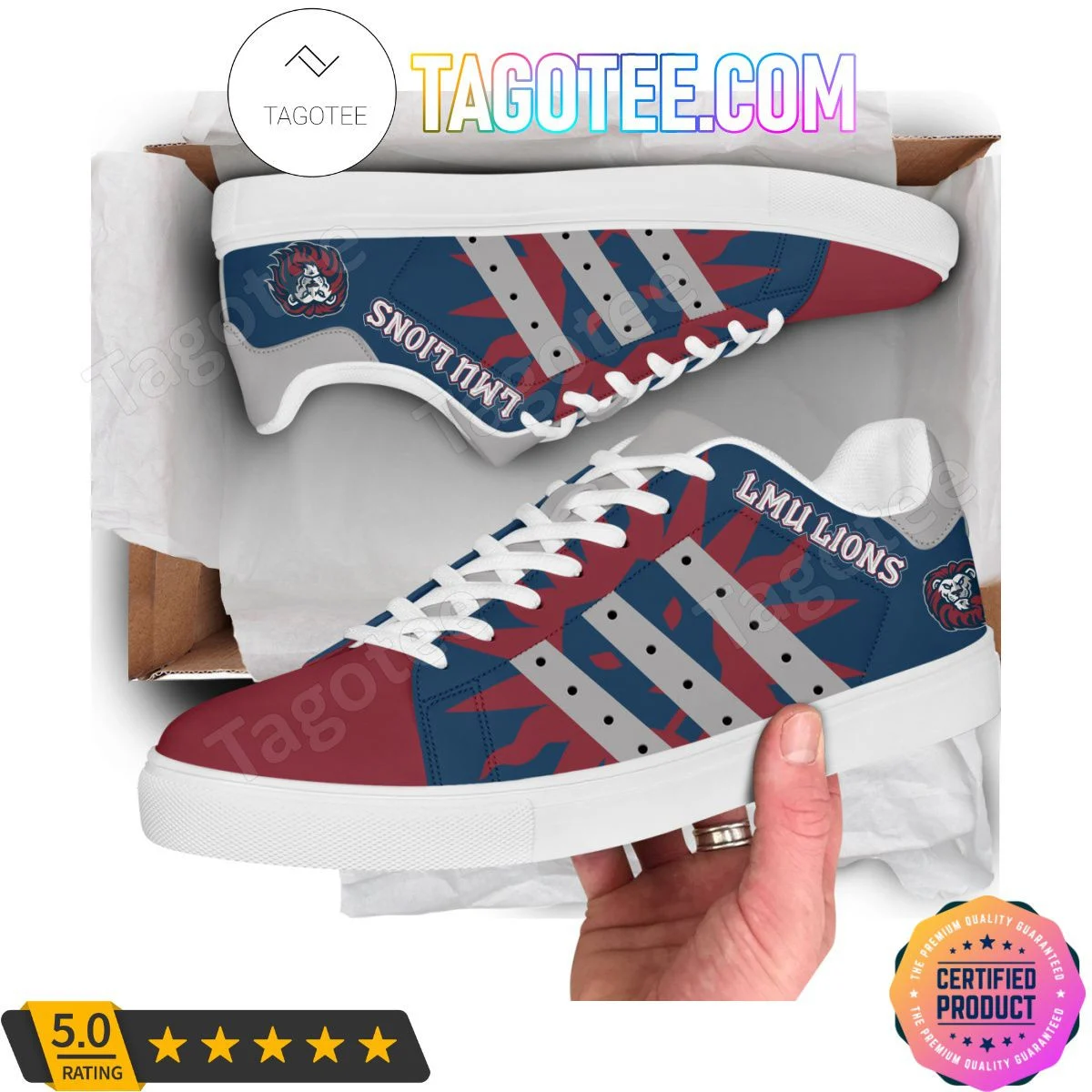 NCAA Loyola Marymount Lions Logo Stan Smith Shoes , Trendy Style Sneakers ST0801