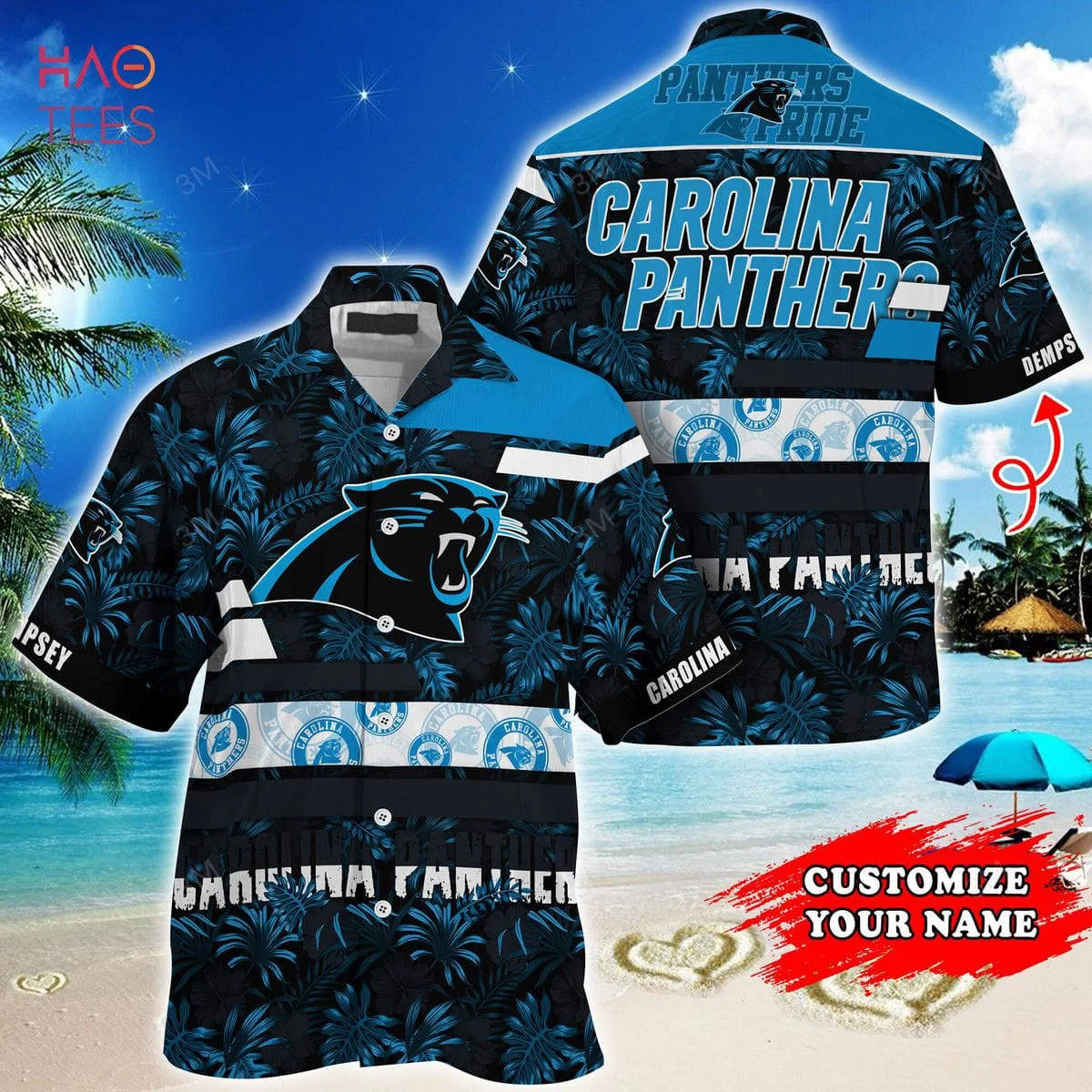 Custom Carolina Panthers NFL-Super Hawaiian Shirt Summer Button Shirt Summer 2023 HW0601