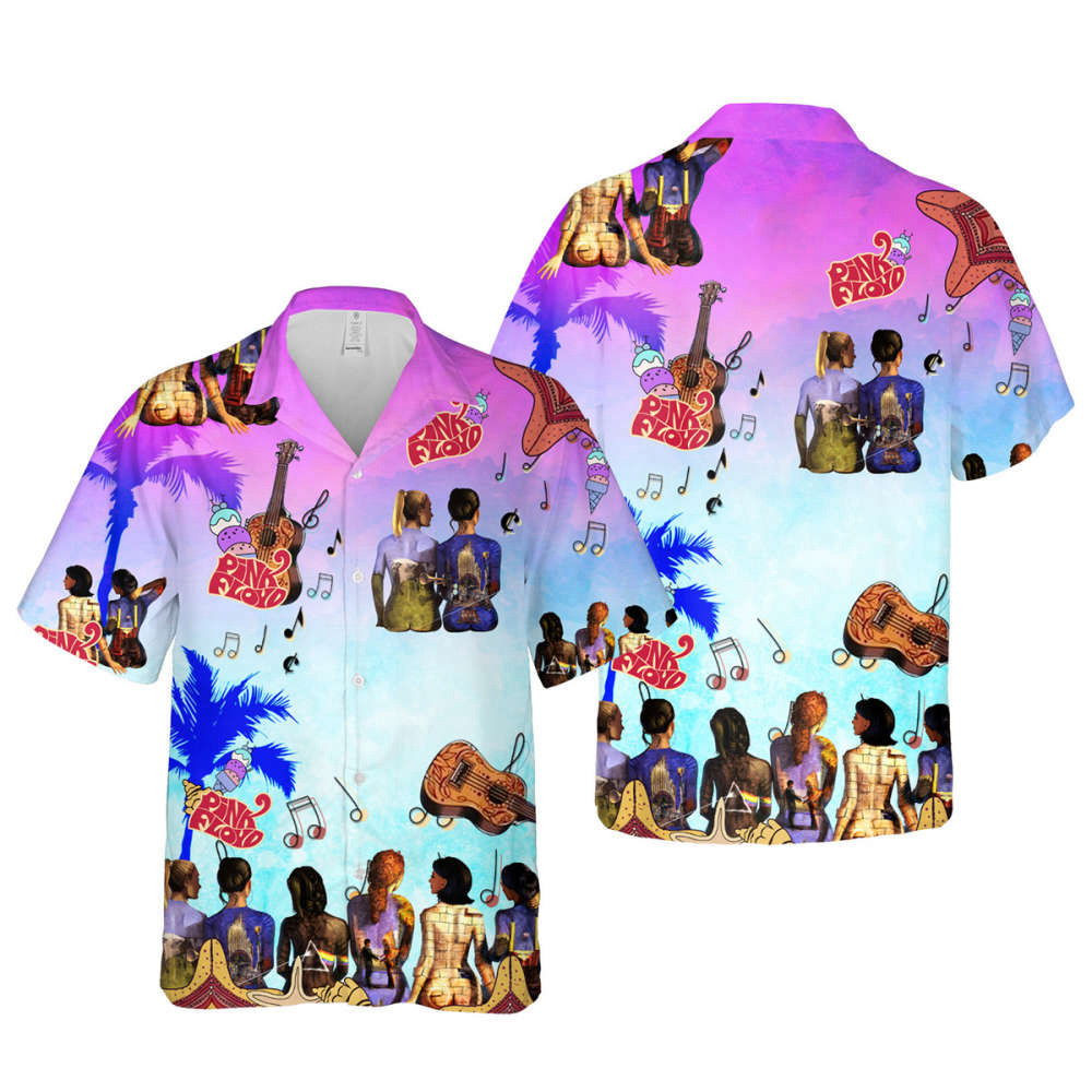 Pink Floyd Women Back Art Rock Music Cuban Shirt Premium Hawaiian Shirt HW0601
