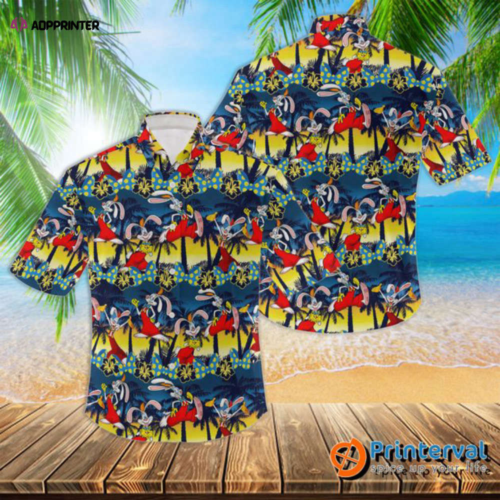 Rogger rabbit hawaiian shirt, disney hawaiian shirt HW0601