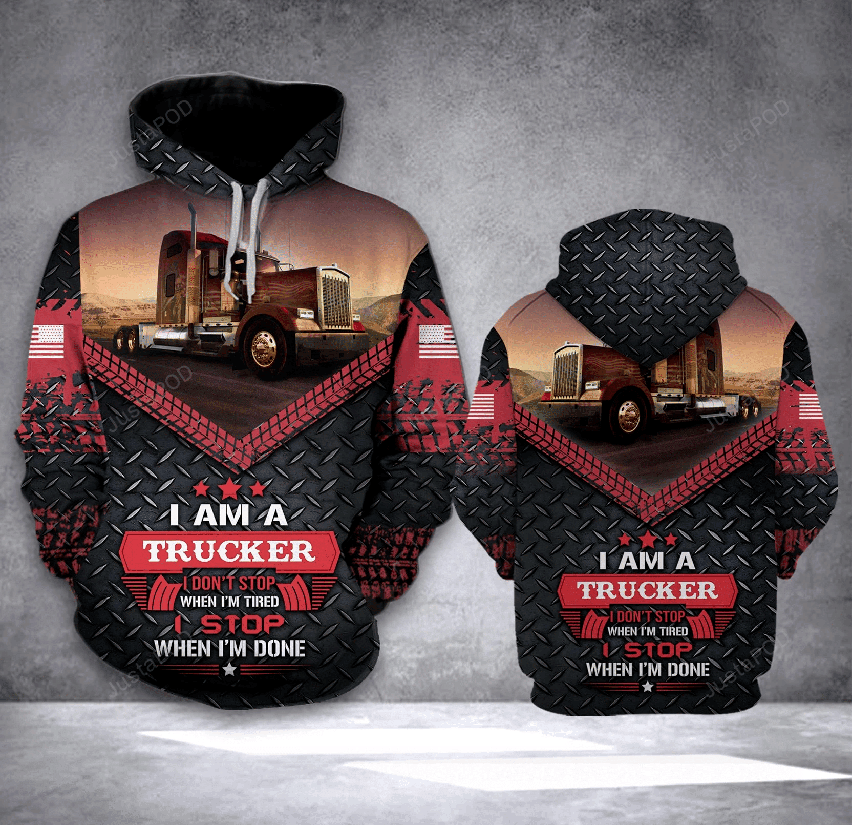 I Am A Trucker 3D All Over Printed Hoodie, Zip- Up Hoodie HZ0501