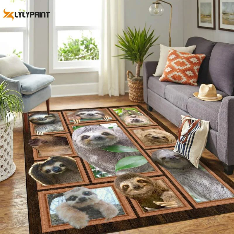 Sloth Quilt A Thanh Copy Mk Carpet Area Rug , Soft Quilt, King Size, All Season Cozy Quilt QB0901