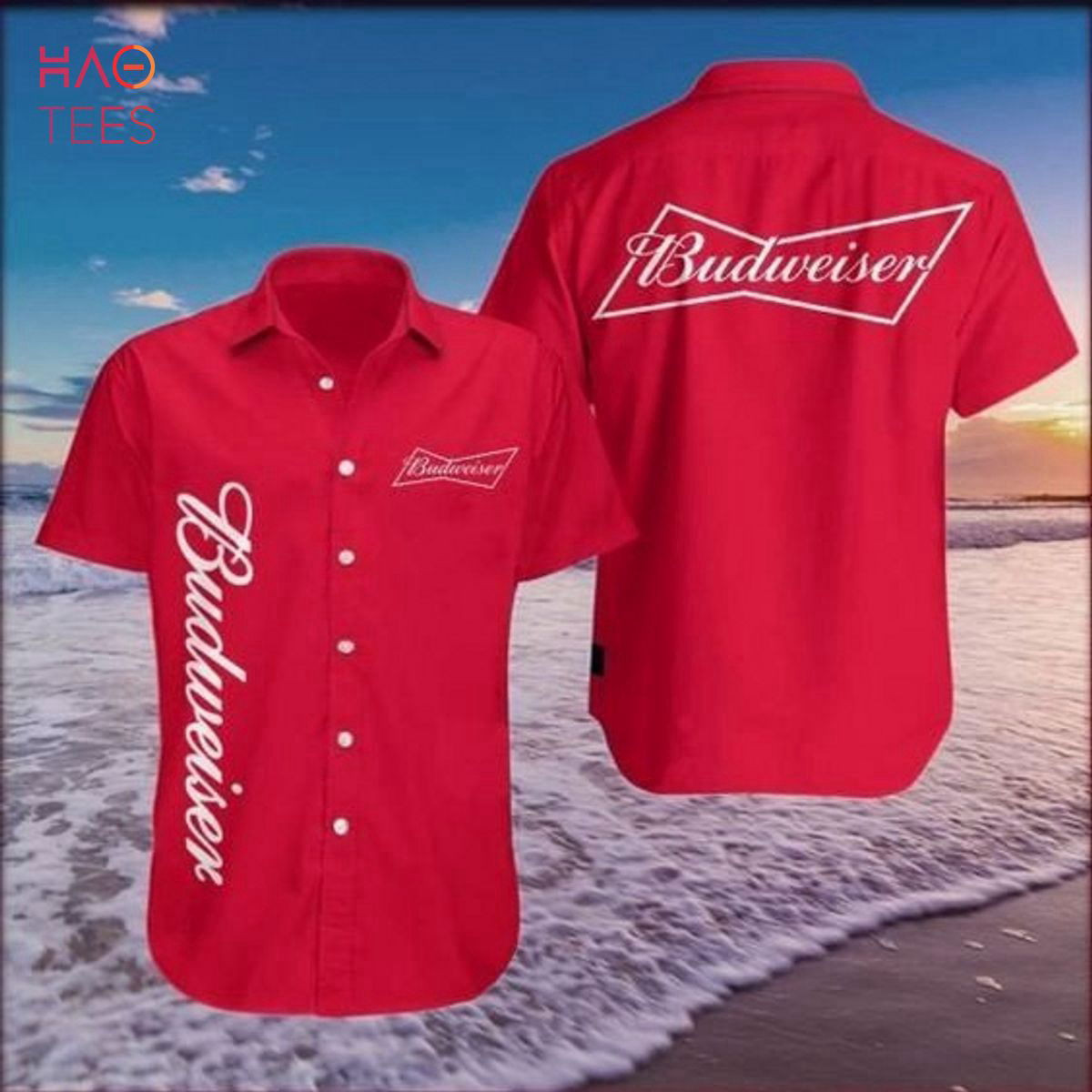 Budweiser All Over Print 3D Hawaiian Shirt: Vibrant Style for Summer HW0601
