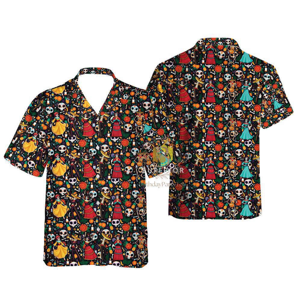 Mexican Couple De Los Muertos Hawaiian Shirt, Gift For Men And Women HW0601